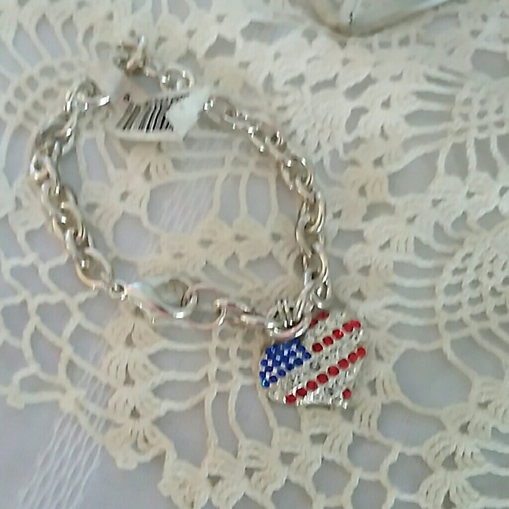 Silver tone bracelet
